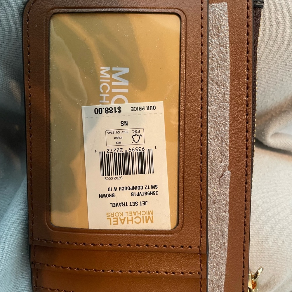 Michael Kors Tan and Gold Travel Wallet - Picture 3 of 4